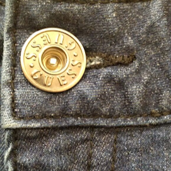 Guess Women's Distressed Straight Leg Jeans Size 29- Blue - Picture 7 of 13